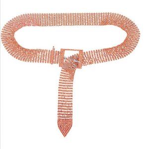 Women Crystal Rhinestone Chain Waist Belt
